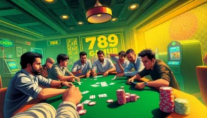 Players enjoying an exciting game at the lively 789 club.