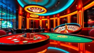 Experience the excitement of RR88 Casino with vibrant poker and roulette action.