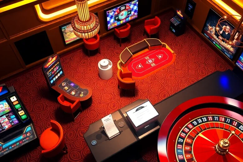 Experience the thrill of winning with 69VN COM in this vibrant casino scene featuring online betting excitement.