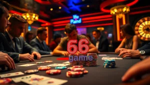 Experience high-stakes gaming with Link 68 game bài as players engage at the poker table.