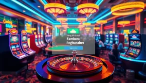 Engaging scene of players registering online at Debet's vibrant digital casino.