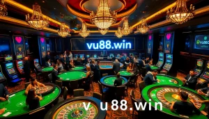 Explore exciting gaming experiences at https://vu88.win/ featuring poker tables and thrilling slot machines.