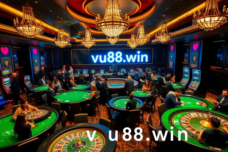 Explore exciting gaming experiences at https://vu88.win/ featuring poker tables and thrilling slot machines.