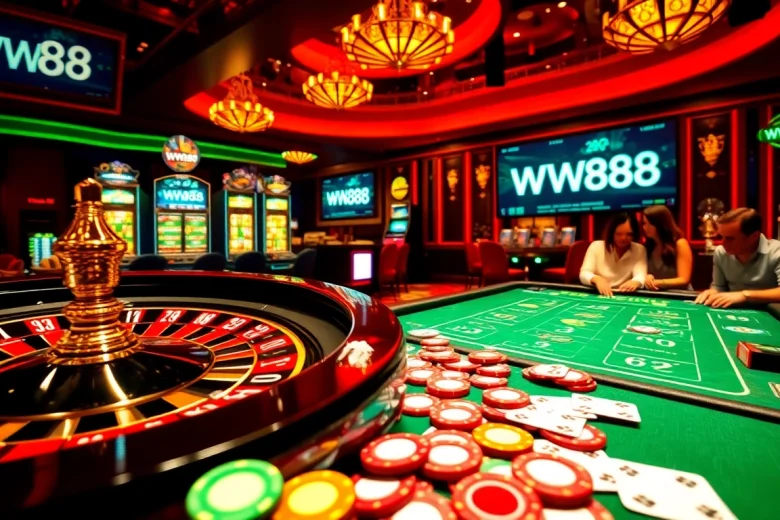 Experience the excitement of casino gaming at trang chủ WW88 with roulette, poker, and vibrant slot machines.