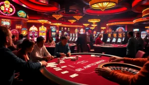 Experience thrilling baccarat gameplay with character ai 18 avatars in a vibrant casino setting.