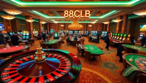 Engaging scene of a high-stakes table at 88CLB Casino showcasing roulette action.